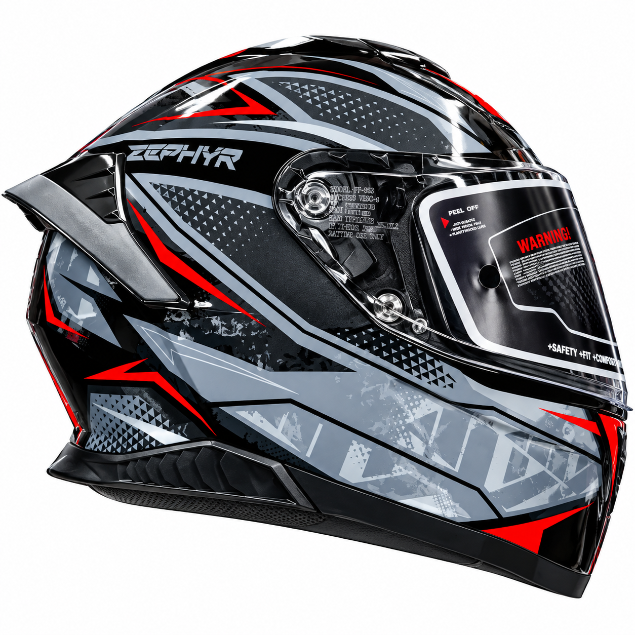 My Helmet FF953 G Force – Zephyr Black Red Grey
