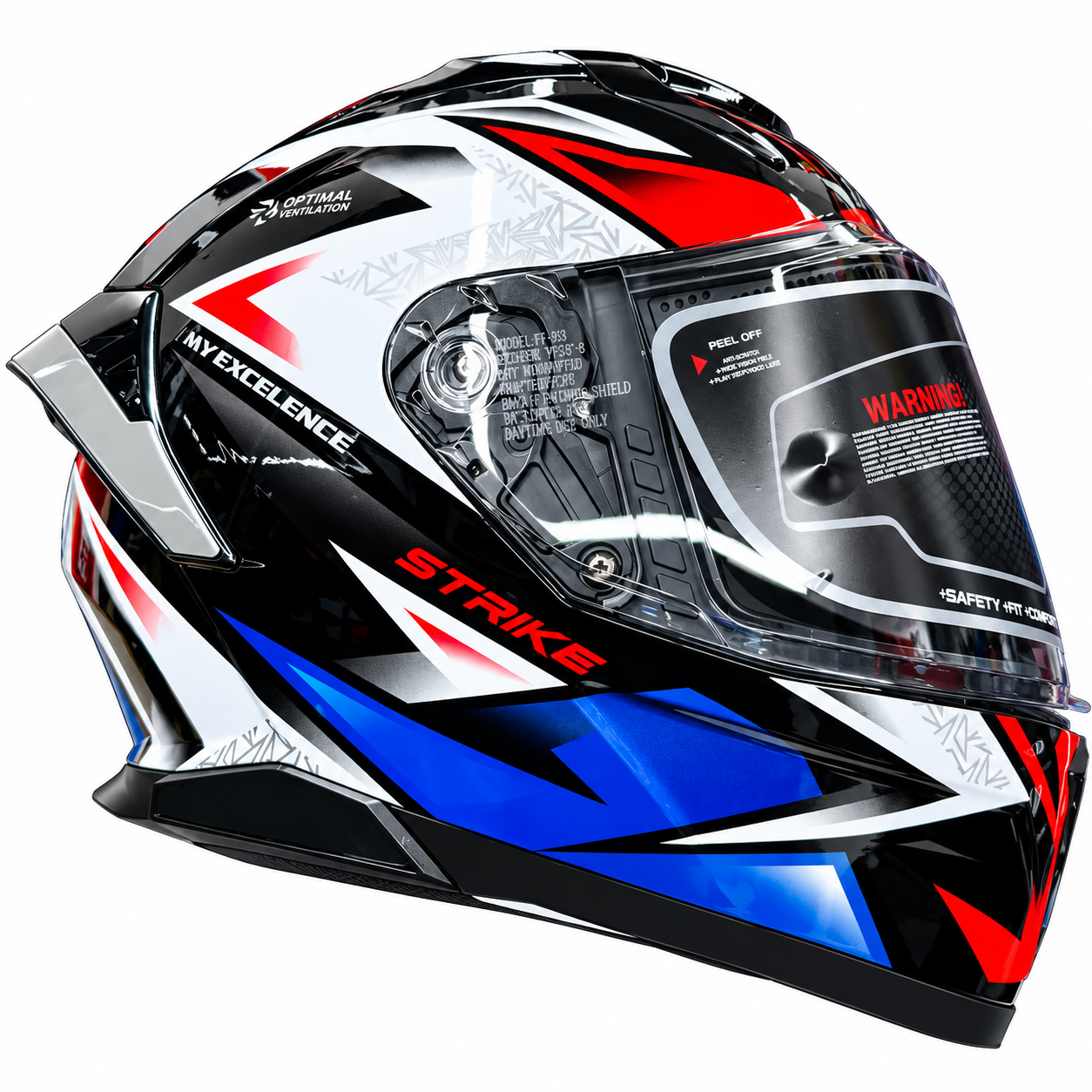 My Helmet FF953 G Force Strike – Black White Blue