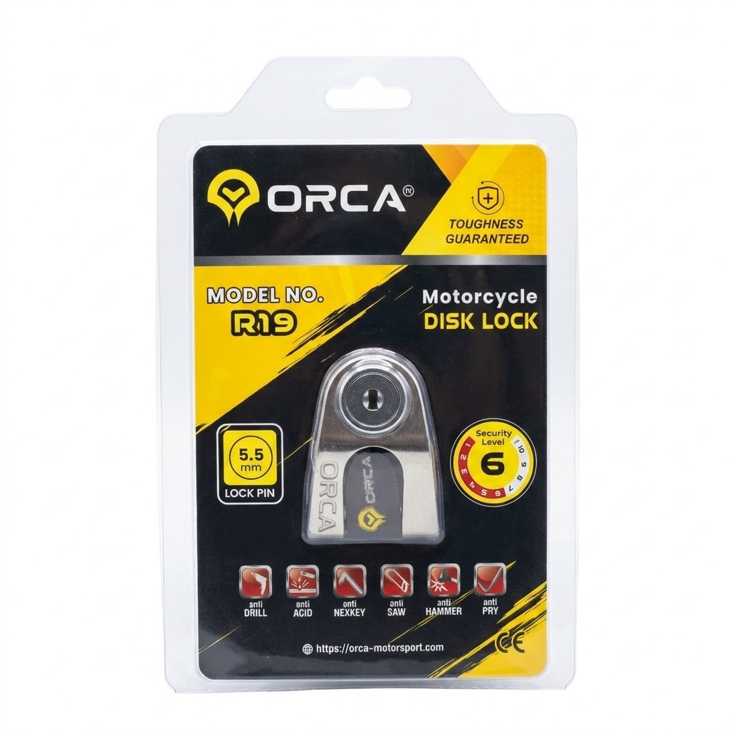 ORCA Motorcycle Disc Lock R19 – 5.5mm