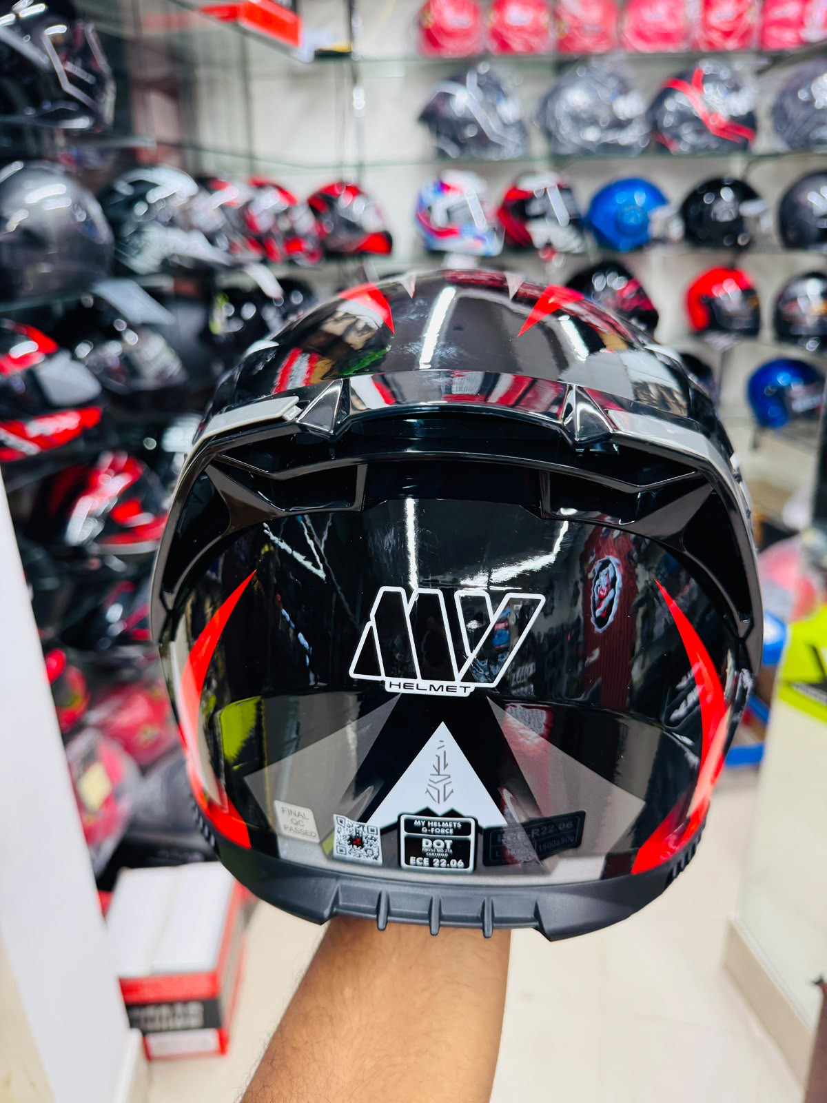 My Helmet FF953 G Force Strike – Black White Red