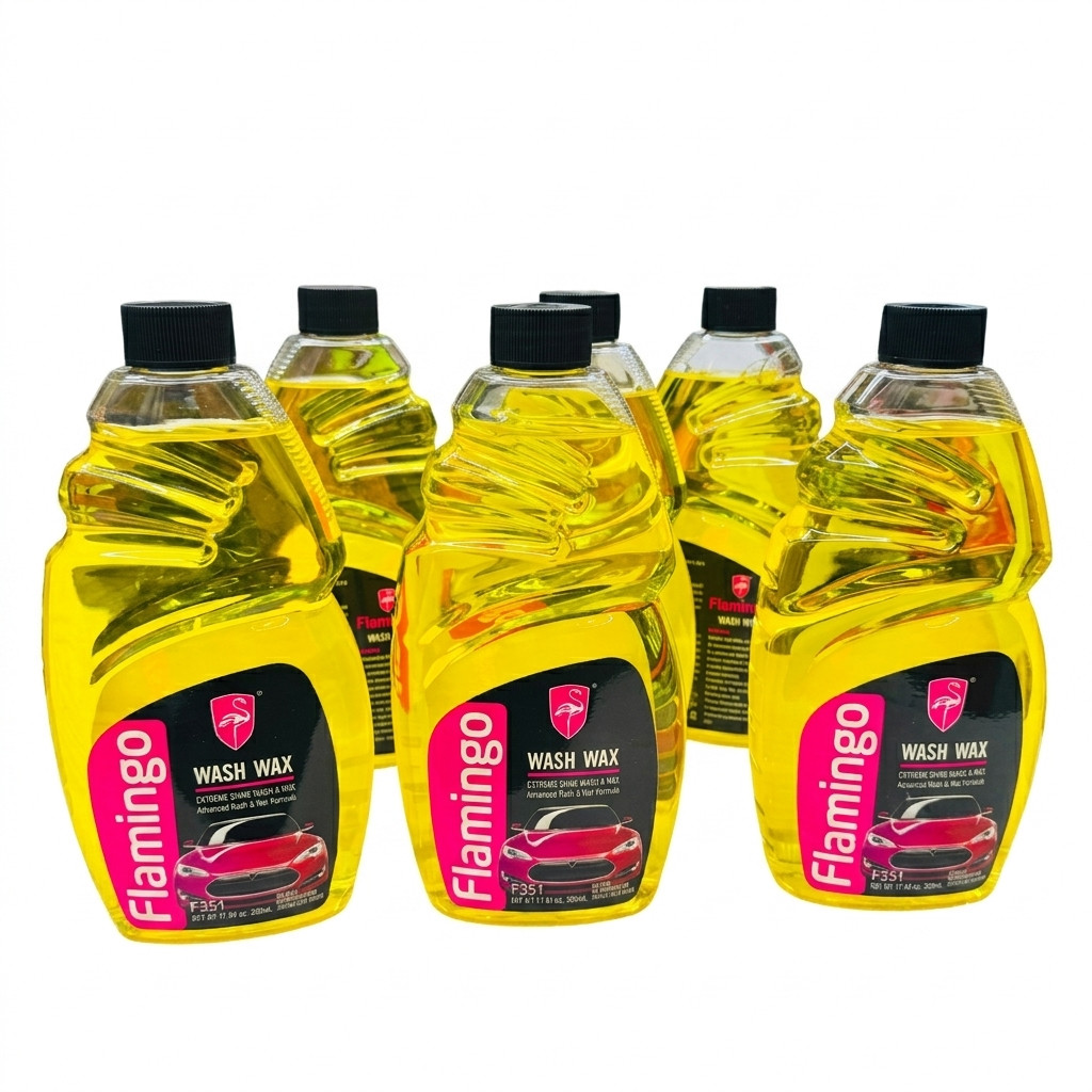 Flamingo Wash Wax Shampoo For Car & Bike – 500ml