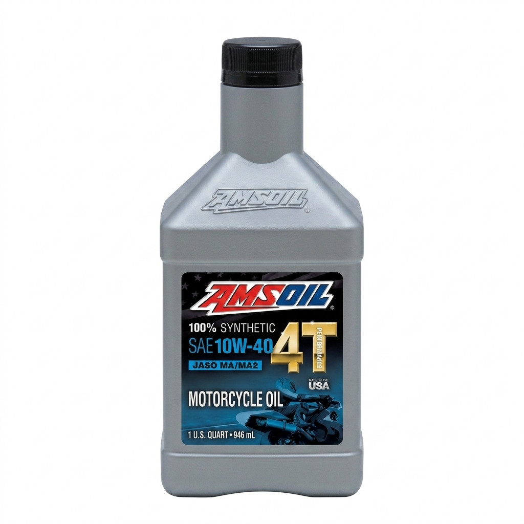 AMSOIL 100% Synthetic Motorcycle Oil 10W-40 – (946ml)