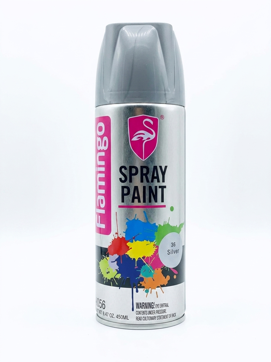 Flamingo Spray Paint - 450ml (Silver)