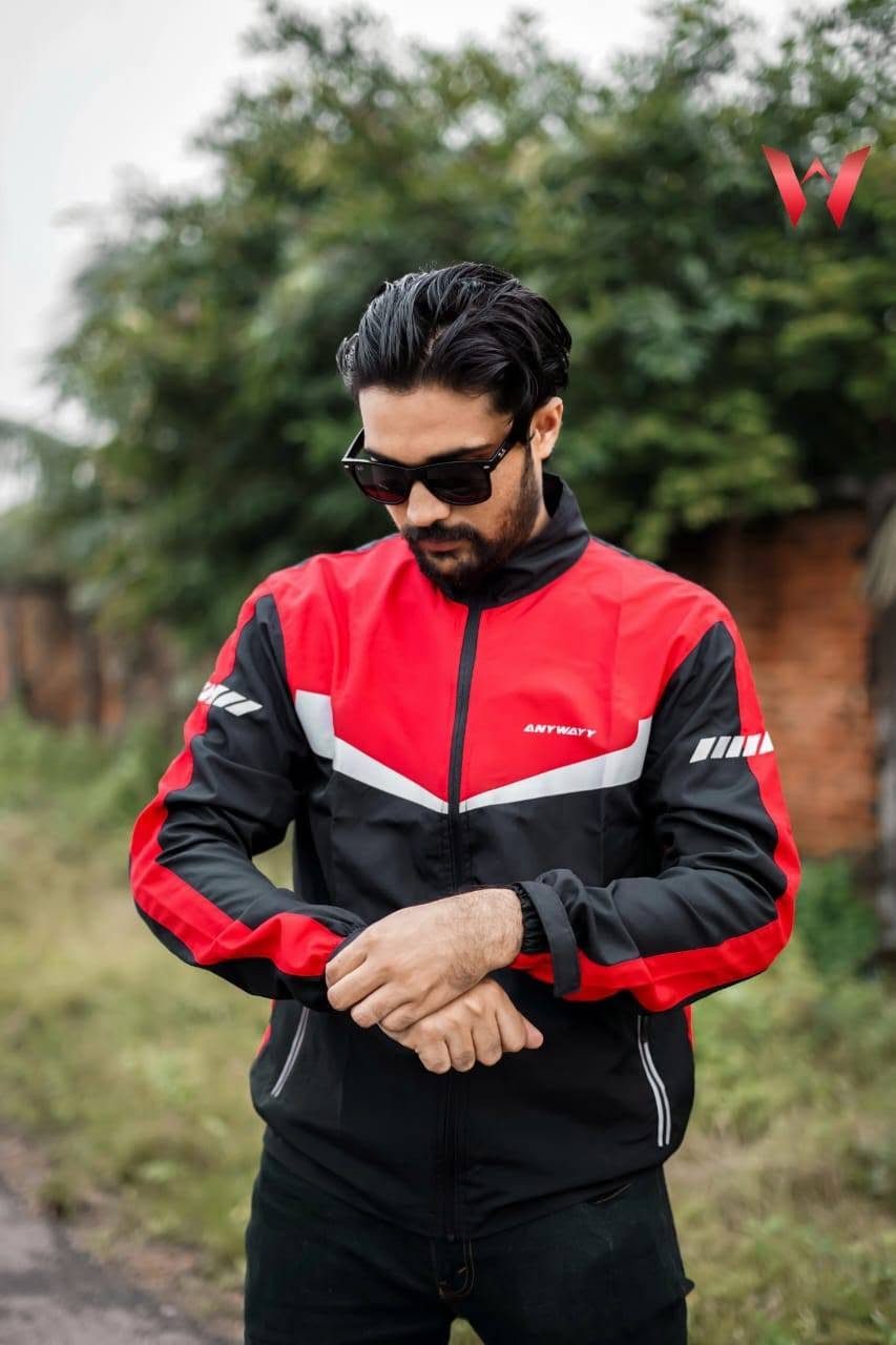 Anywayy Premium Windbreaker Red/Black