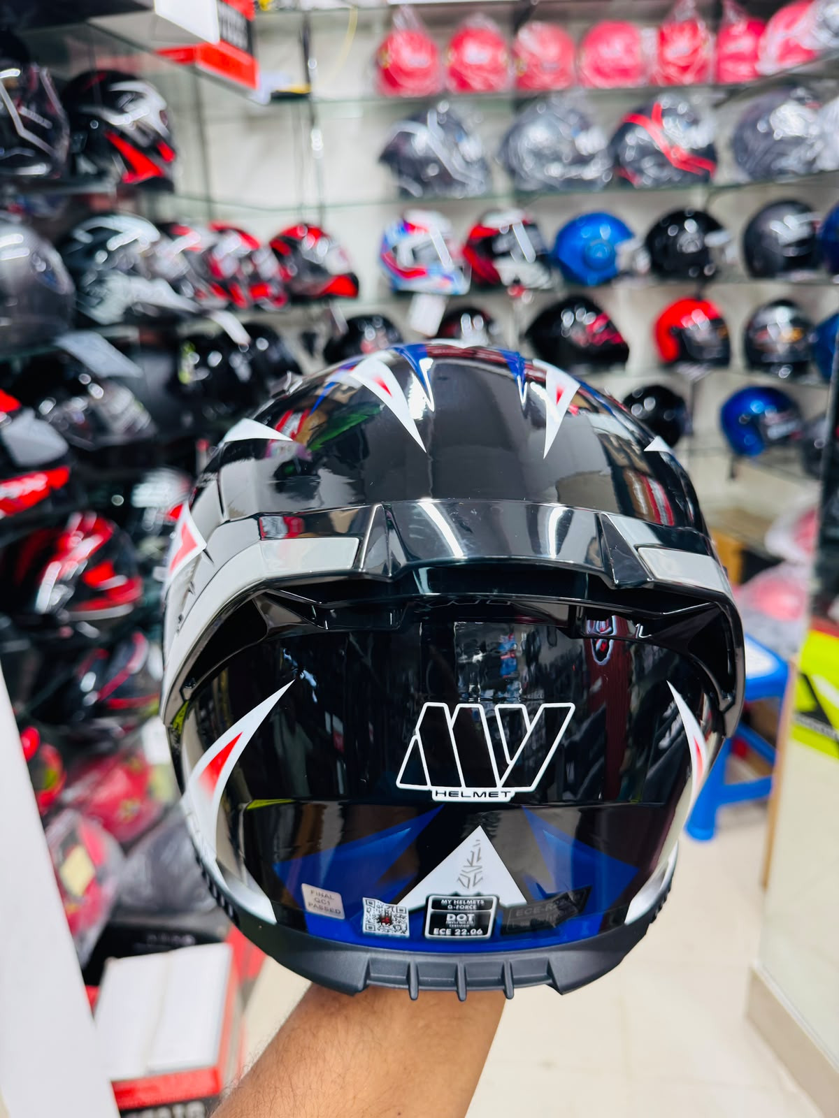 My Helmet FF953 G Force Strike – Black White Blue